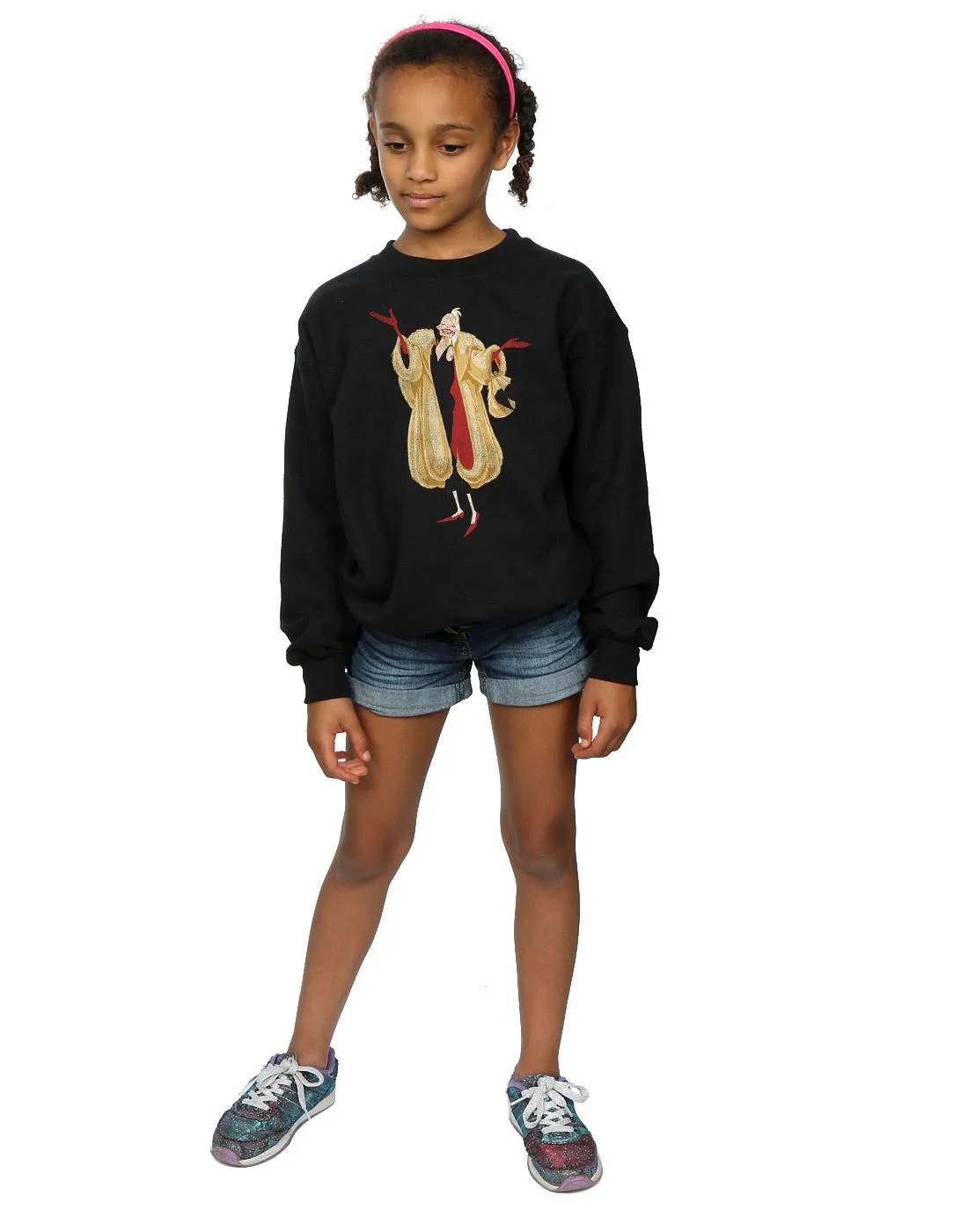 101 Dalmatians Girls Classic Cruella De Vil Heather Sweatshirt