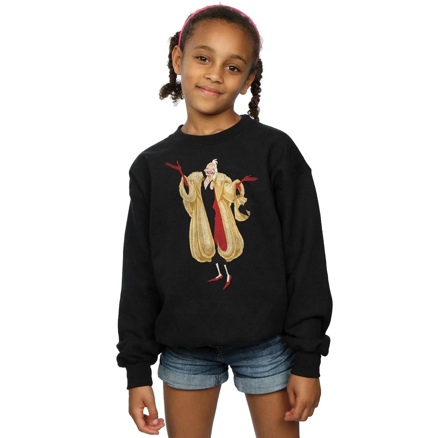 101 Dalmatians Girls Classic Cruella De Vil Heather Sweatshirt