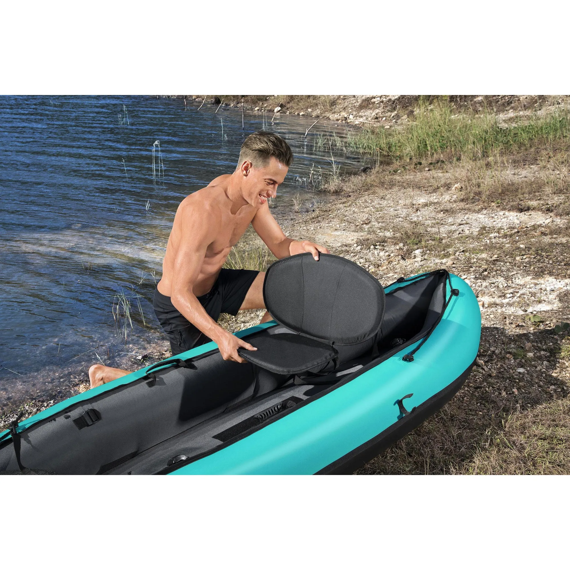 Bestway Hydro-Force Ventura 9' Single Person Inflatable Kayak Set with Paddle