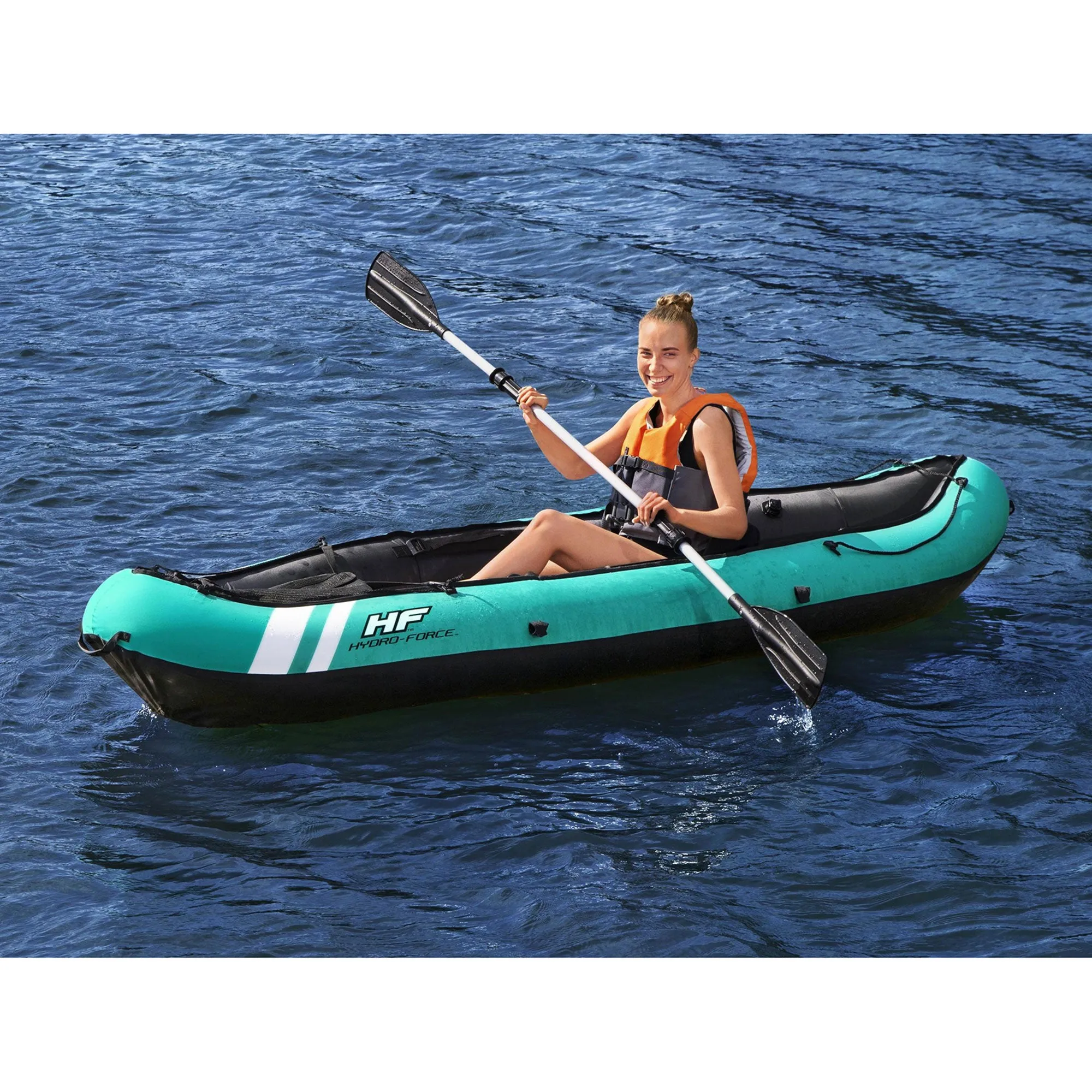 Bestway Hydro-Force Ventura 9' Single Person Inflatable Kayak Set with Paddle