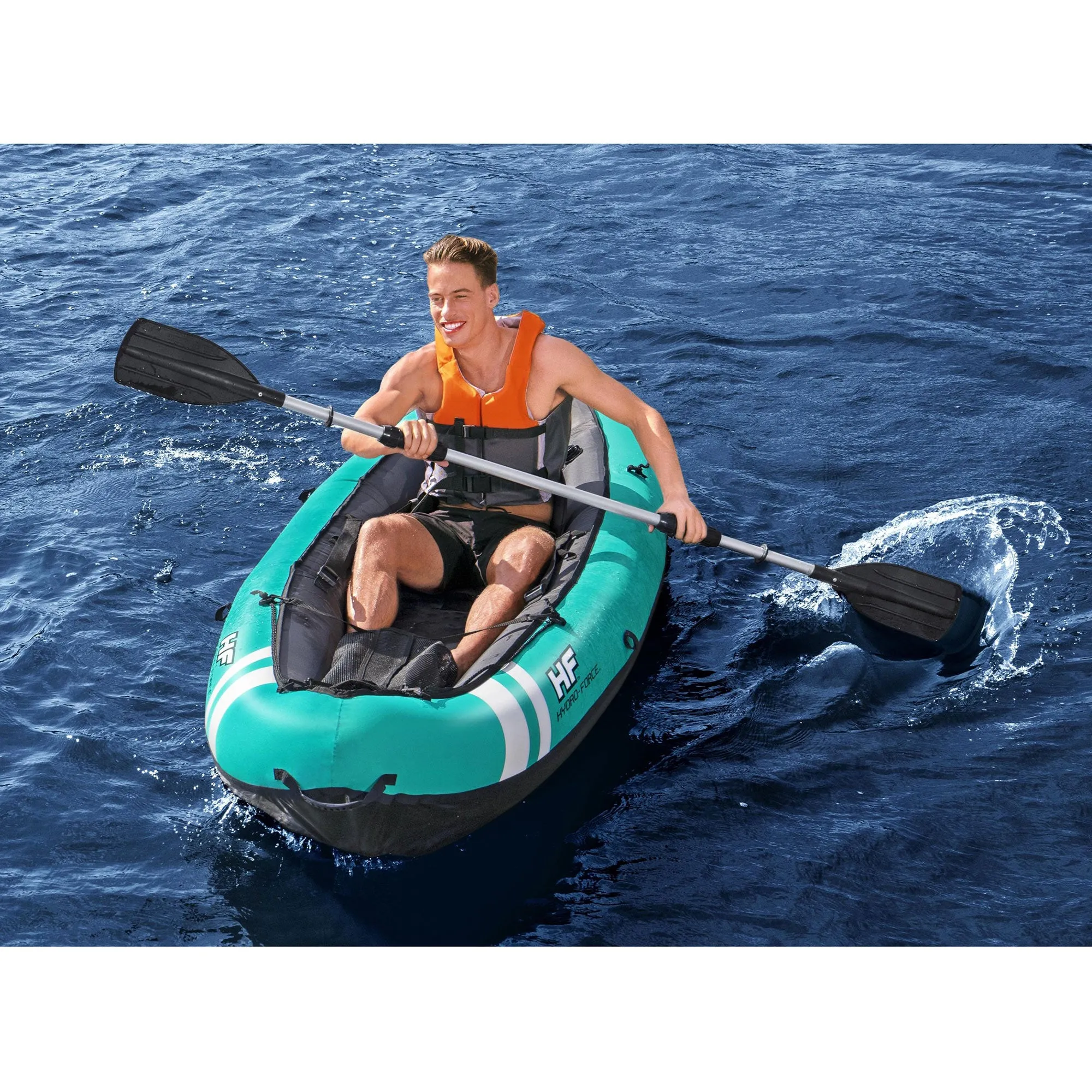 Bestway Hydro-Force Ventura 9' Single Person Inflatable Kayak Set with Paddle