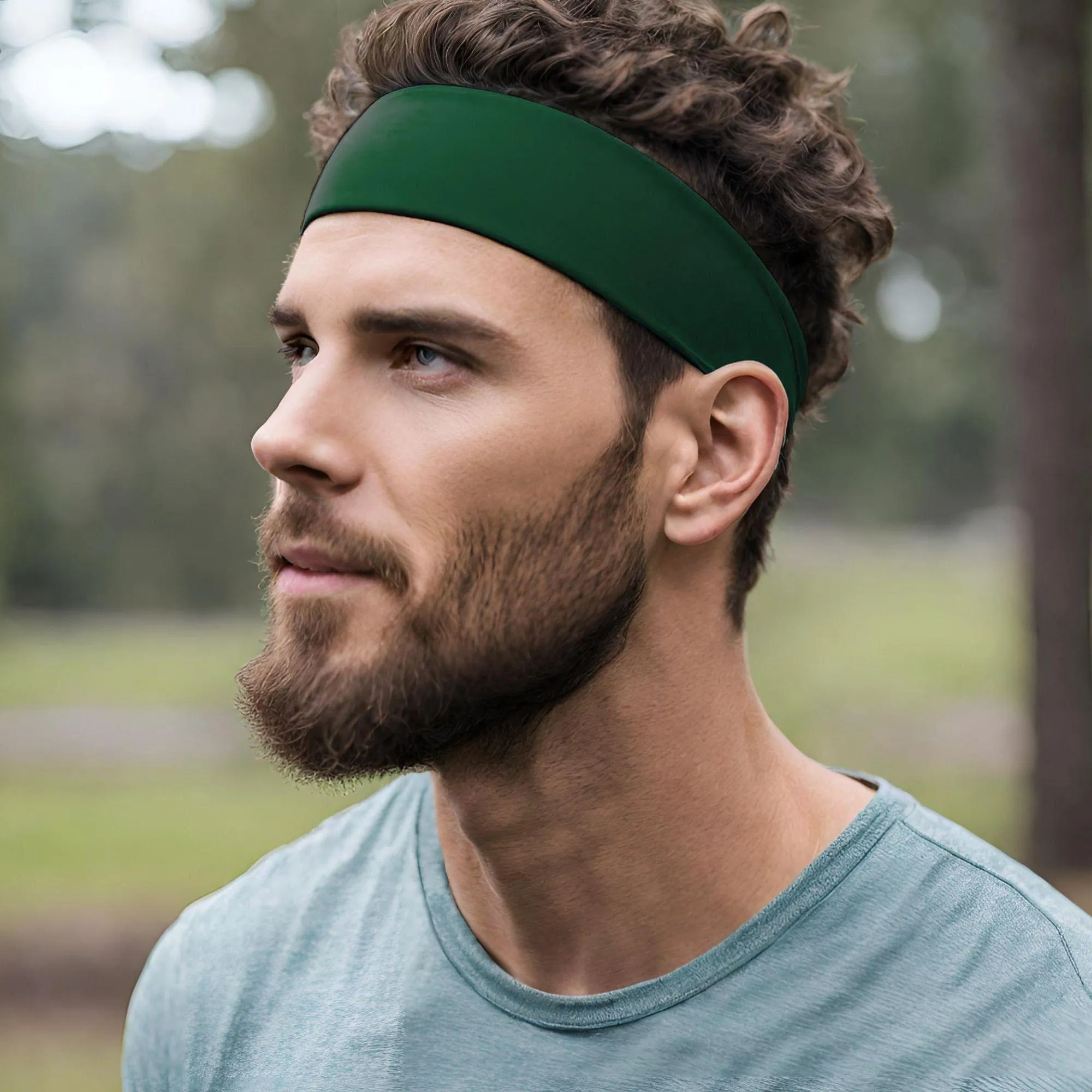 Forest Green Cotton Headband