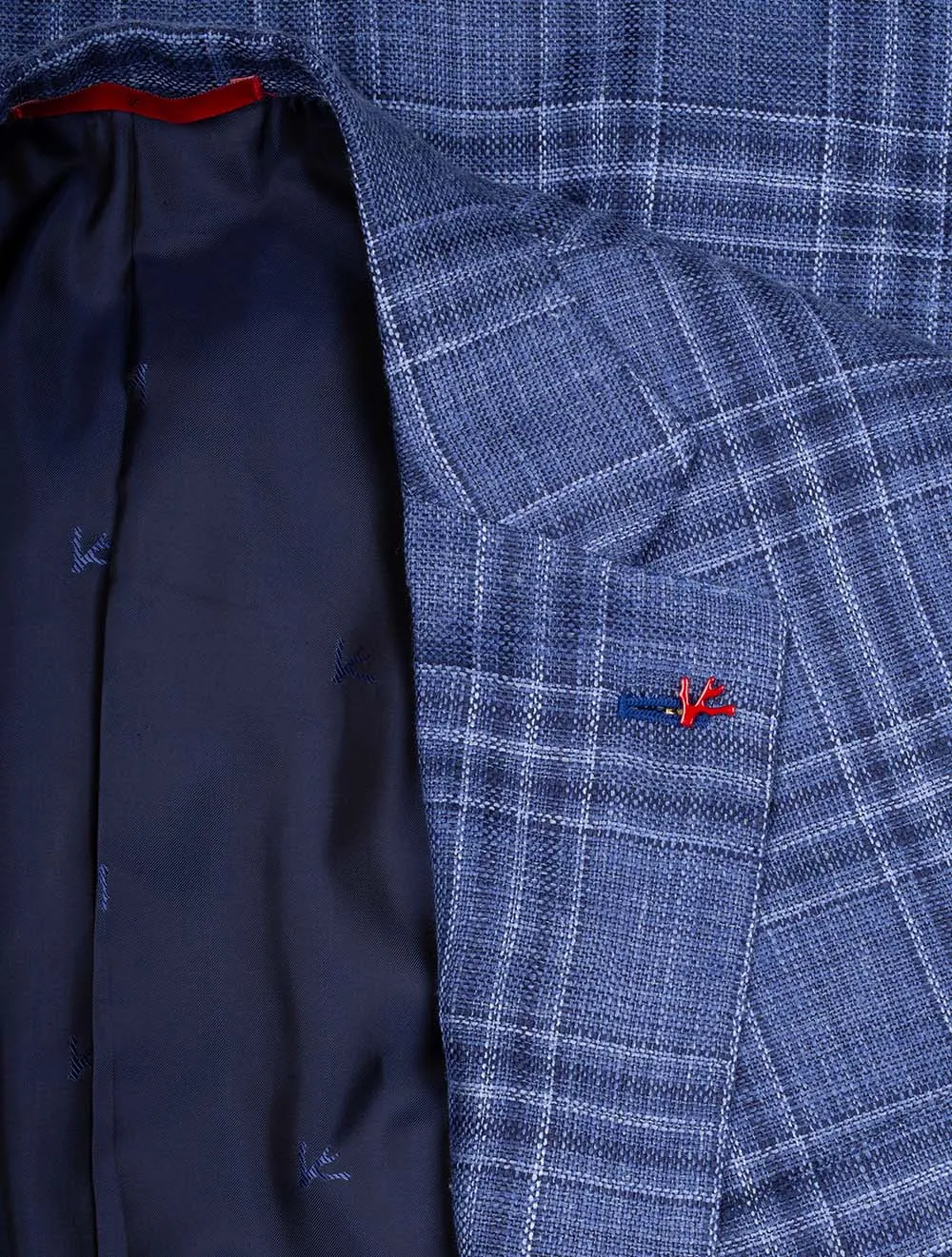 Galles Over Check Sports Jacket Blue