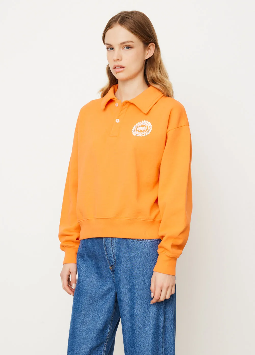 Open Polo Sweatshirt