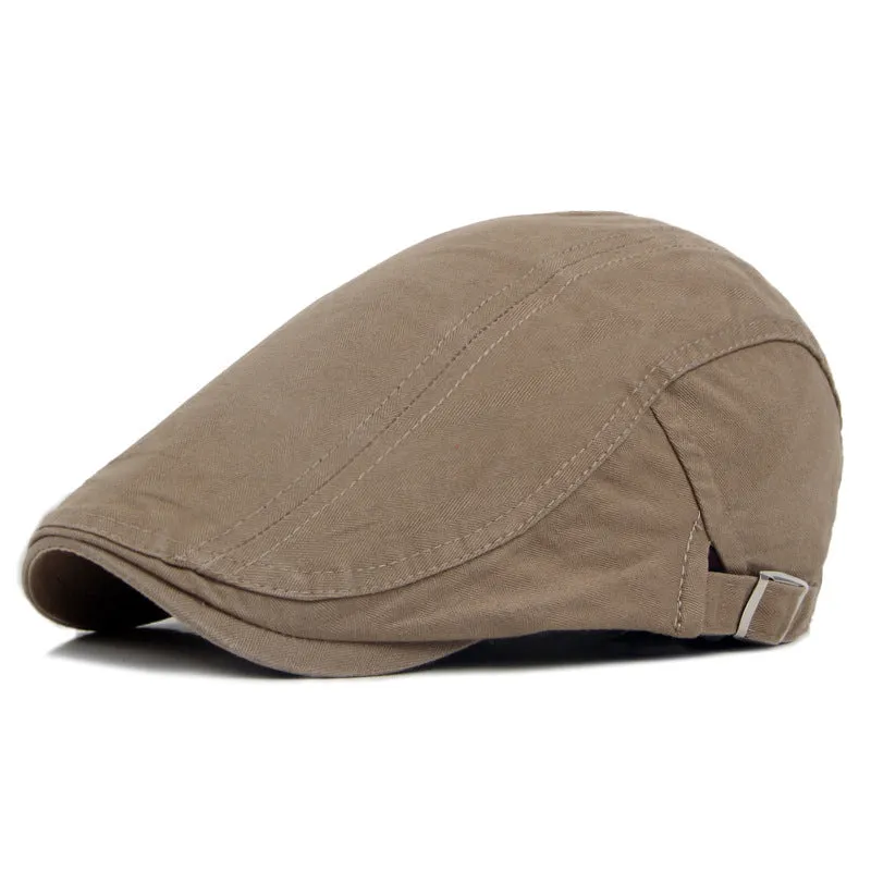 Pack Newsboy Hats for Men Flat Cap Cotton Adjustable Breathable Hunting Hat