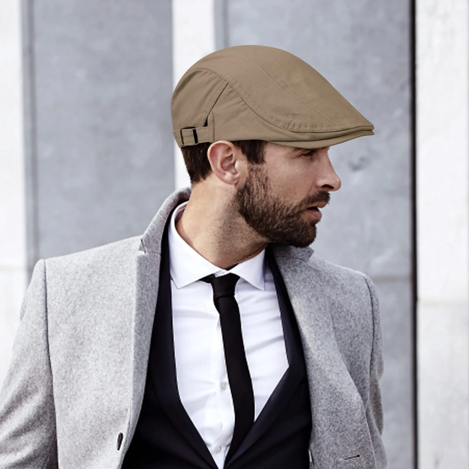 Pack Newsboy Hats for Men Flat Cap Cotton Adjustable Breathable Hunting Hat