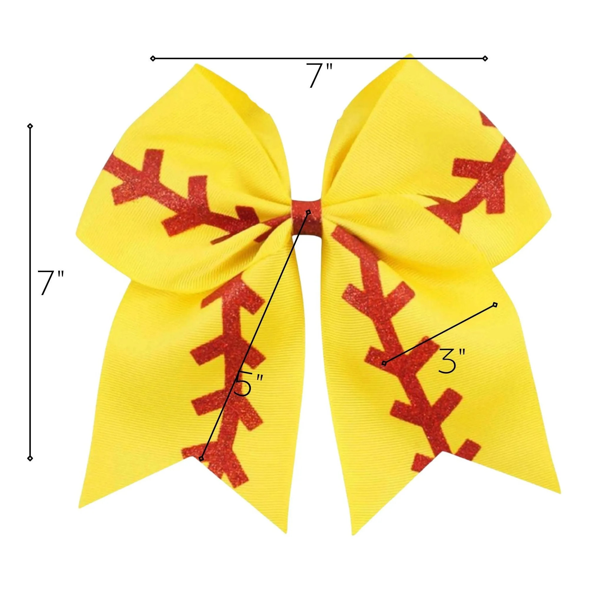 Sports Bows for Girls Large Hair Bows with Ponytail Holder Softball Volleyball Basketball Soccer Ribbon