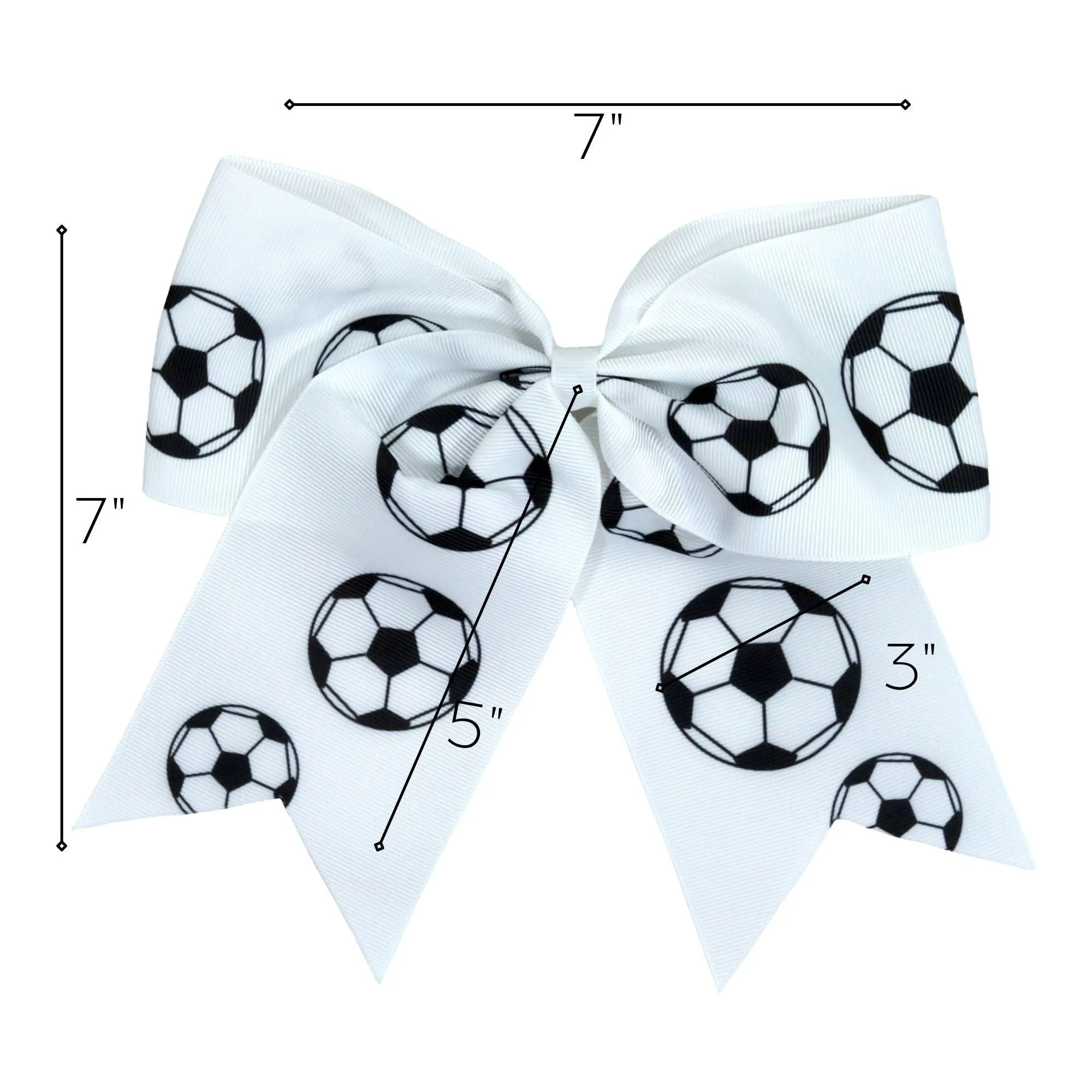 Sports Bows for Girls Large Hair Bows with Ponytail Holder Softball Volleyball Basketball Soccer Ribbon