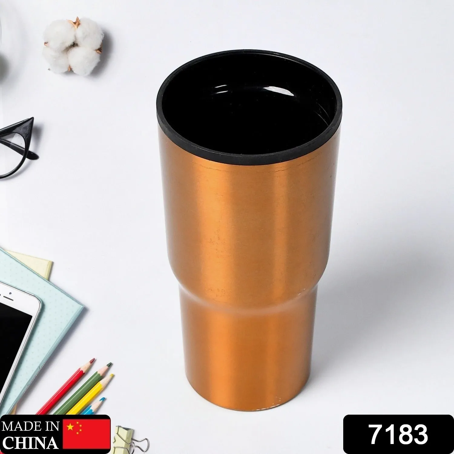 STAINLESS STEEL VACUUM INSULATED GLASS COFFEE CUPS DOUBLE WALLED TRAVEL MUG, CAR COFFEE MUG