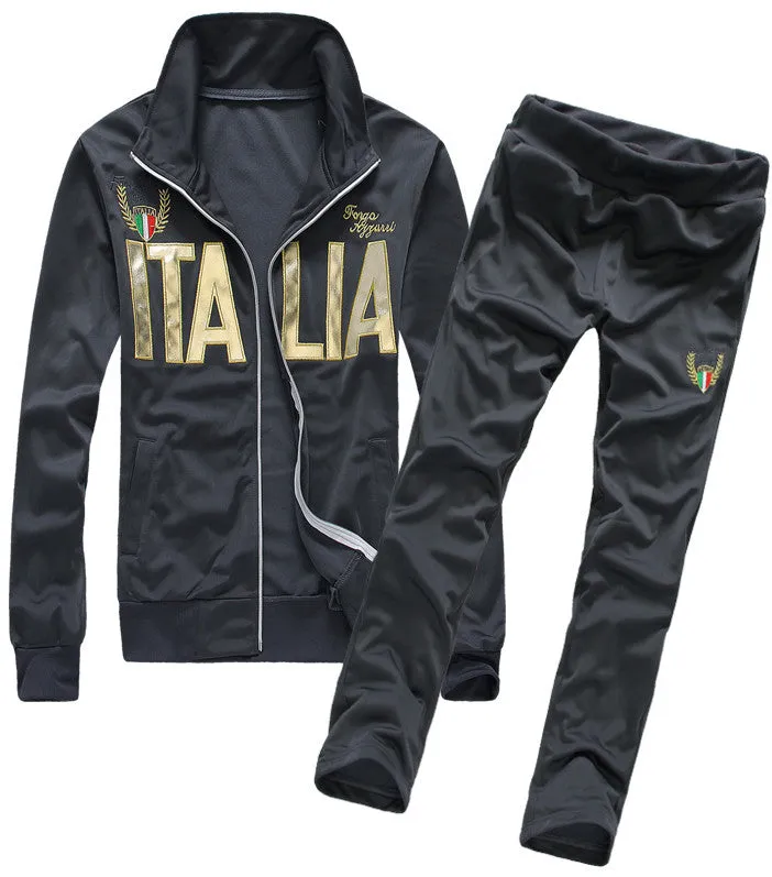 Summer Sport Suit Sportwear New Men Fashion Letter Print Tracksuits College Couple Jacket Set