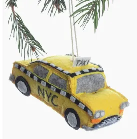 Taxi Felt Ornament