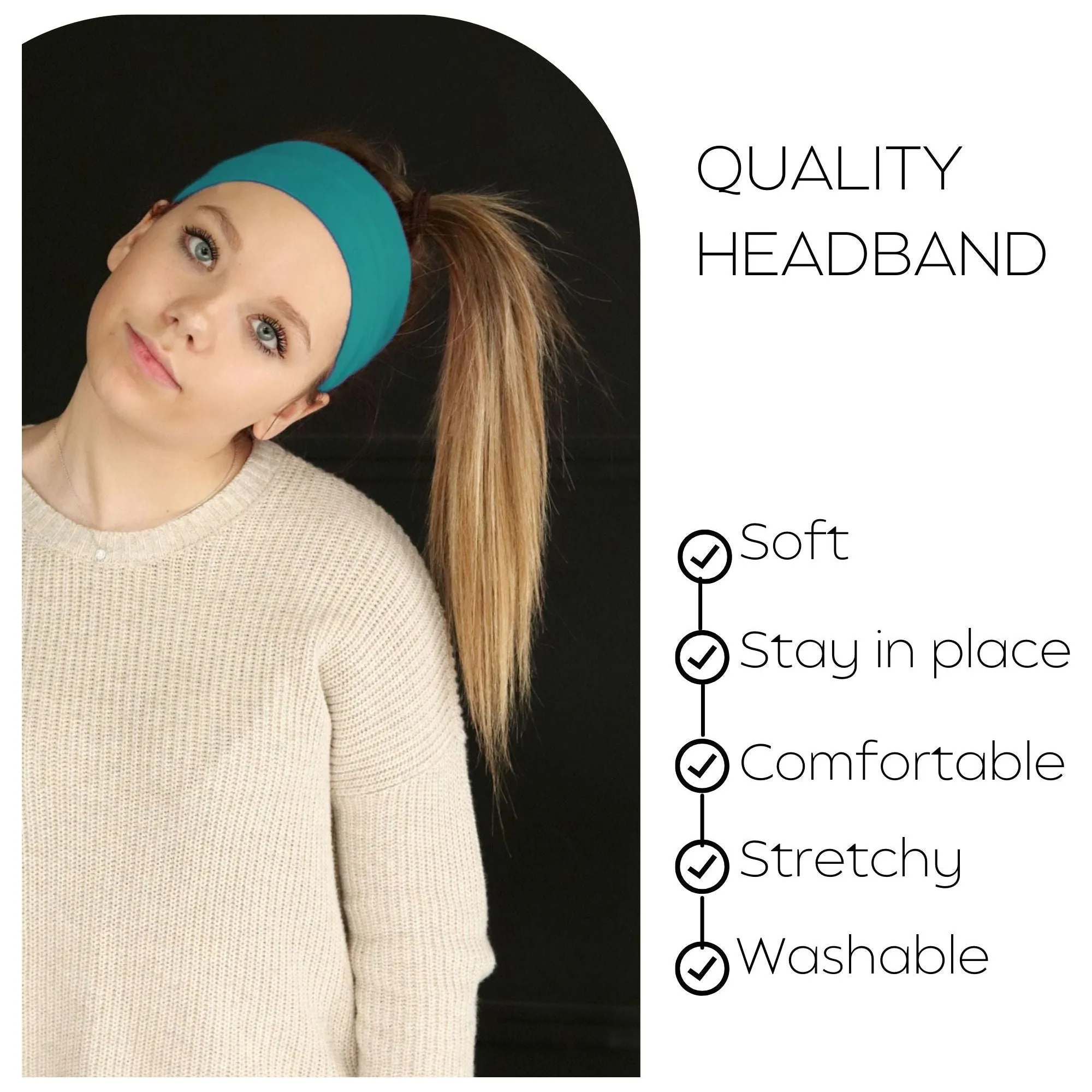 Teal Wide Headband