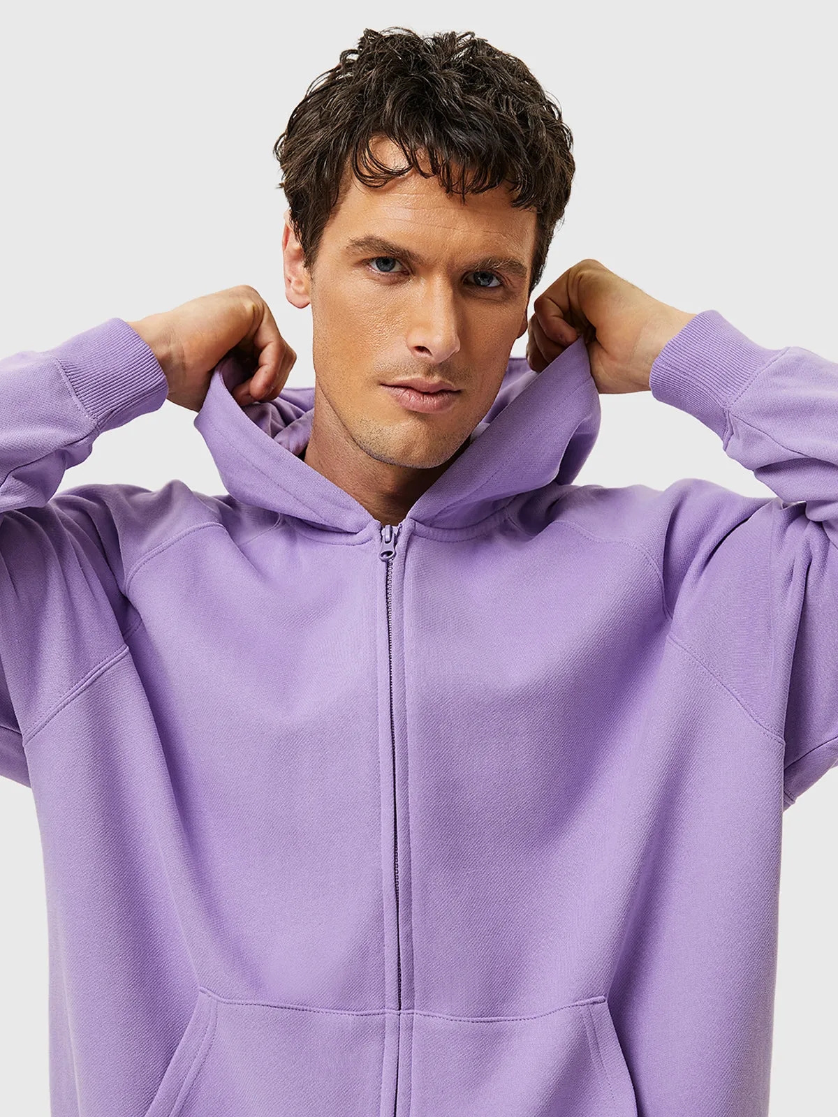 Terry Fleece Cloud Nine Oversized Zip Hoodie