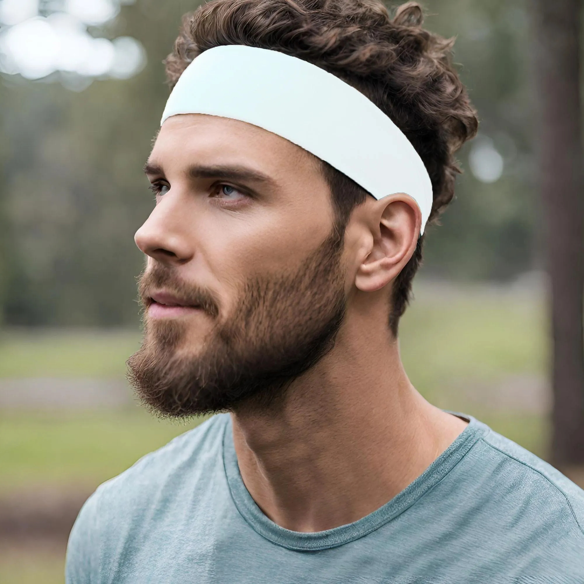 White Cotton Headbands - 12 Pack