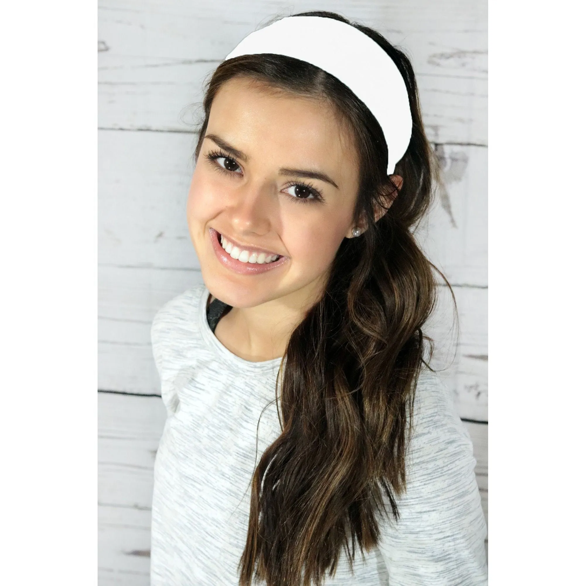 White Cotton Headbands - 12 Pack