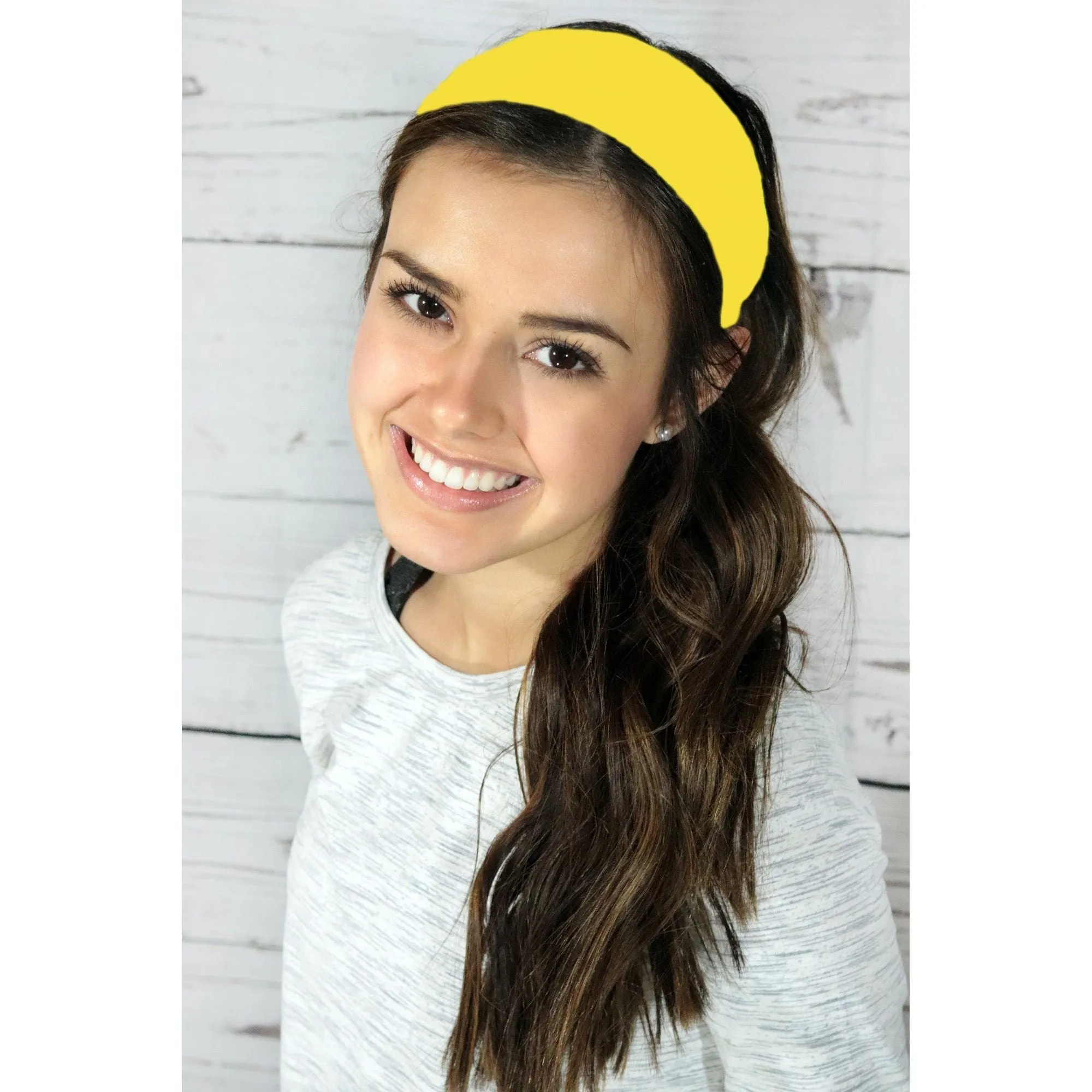 Yellow Cotton Headbands - 12 Pack